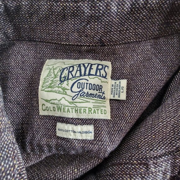 Grayers Outdoor Garments Cold Weather Rated Mens Brown Cotton Shirt Jacket Large - Picture 3 of 8